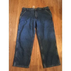 Carhartt Jeans Men's Fleece Lined Heavy Duty Dungaree‎ Fit 42 X 30 Carpenter D